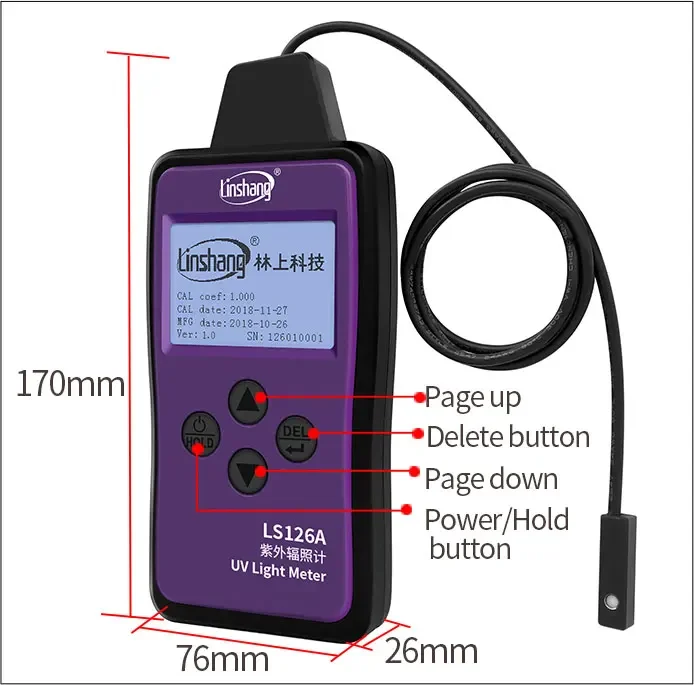 UV Light Meter LS126A UV Intensity Meter