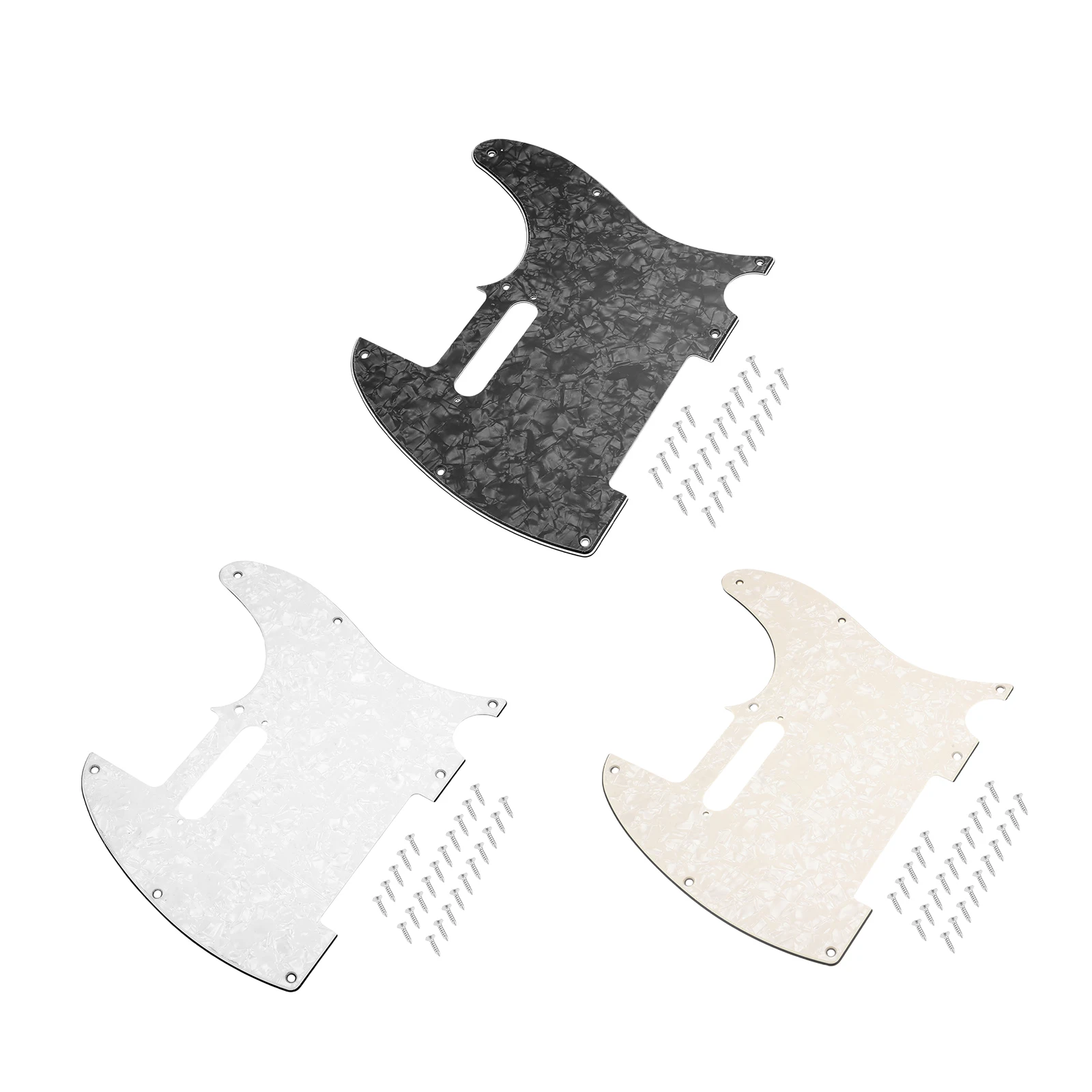 8 Hole 4Ply TL Pickguard Scratch Plate with Pickguard Screws Set Fit for USA/MX Standard TL Style Pickguard Replacement