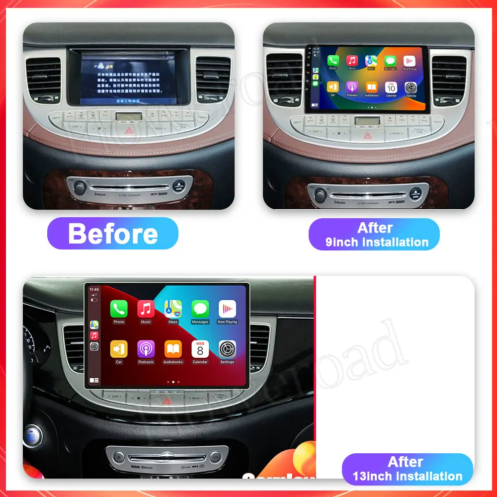 Android For Hyundai Rohens Genesis 2008 - 2013 Car Multimedia Player Android Car Radio Head Unit GPS Navigation DSP BT Monitor