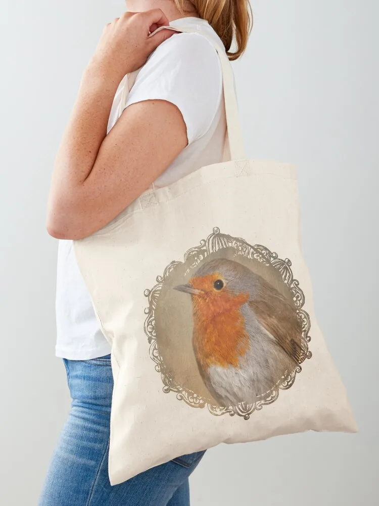 

European Robin Tote Bag tote bag canvas shopper bags hand bag ladies canvas tote