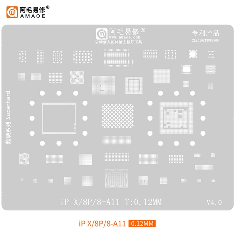 CPU BGA Reballing Stencil Kits Set For iPhone 16 15 14 11 Pro Max 12 13 Mini X XS XR 8 8P 7 6S A16 A15 A14 A13 A12 A11 A10 A9 A8