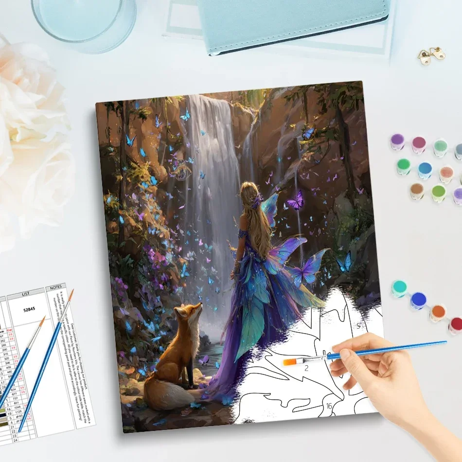 Canvas Painting By Numbers Frameless Art Stuff Pictures By Numbers Figure Woman Picture Wall Paints Brushes Diy Set