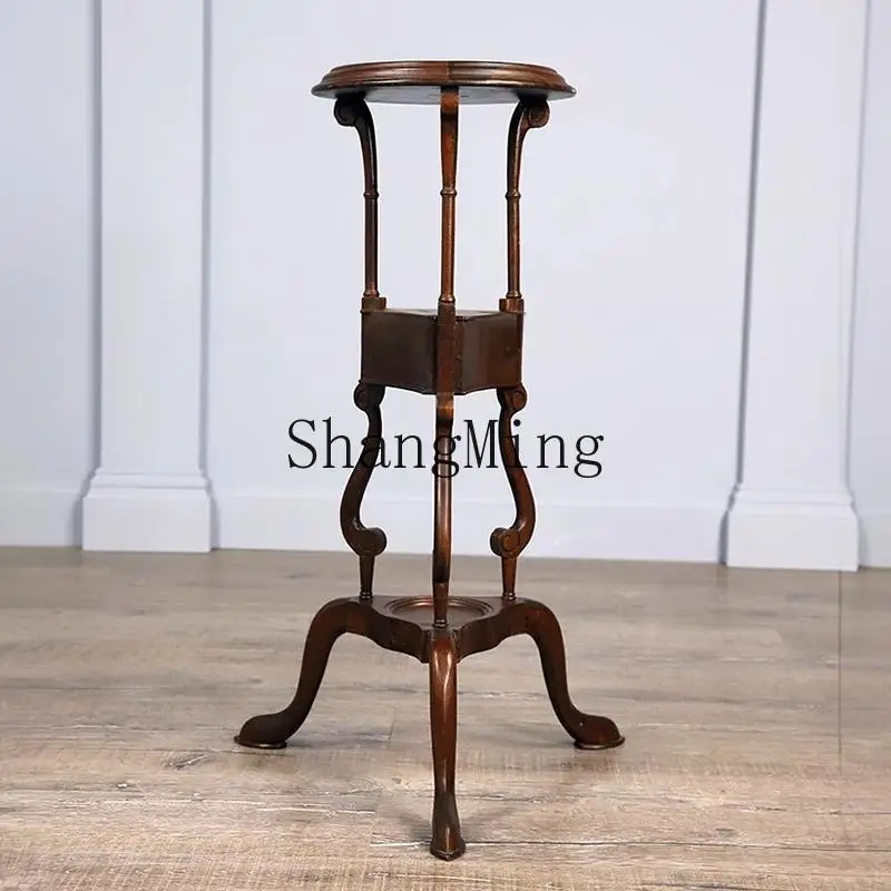 CL stand creative tripod retro nostalgic flower table small home display stand balcony flower pot stand