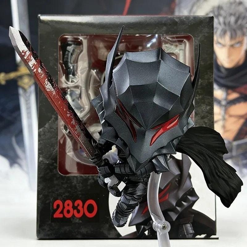 

Berserk Q Version Guts #2830 Action Figure Interchangeable Face Doll Toy Ornament Boxed Collectible Anime Figure Model Gift