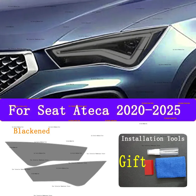 

For Seat Ateca 2020-2025 TPU Car Exterior Headlights Anti-Scratch Protective Film Headlamps Repair Sticker Accessories Refit