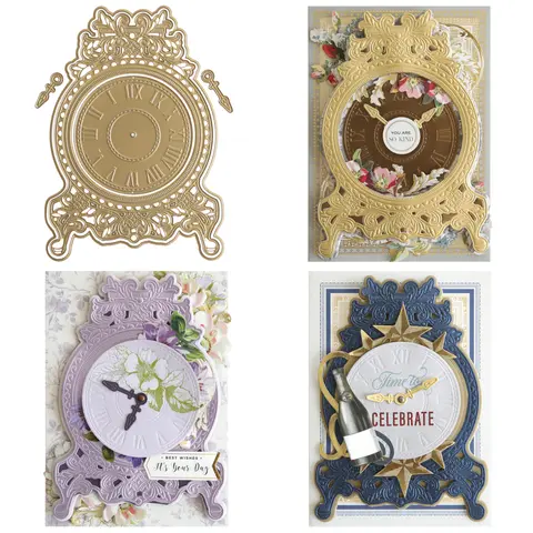 Bilashmart VINTAGE CLOCK DIES Metal Craft Cutting Dies Diy Scrapbook Paper Diary Decoration Card Handmade Embossing New Product