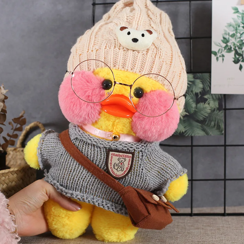 1 set Duck Accessories Sweater Dress HeadBand fit 30cm LaLafanfan Cafe Duck Toys Clothes Bag Outfit Kids Girls Gifts