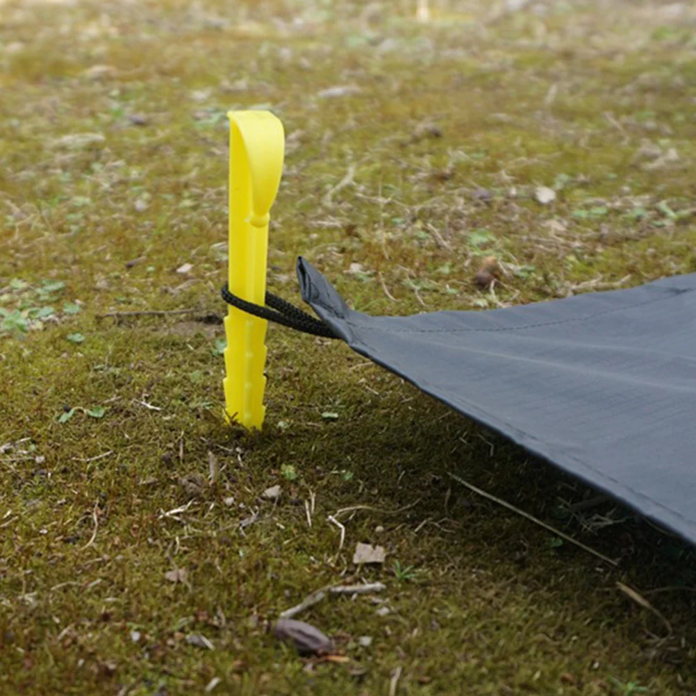 

10Pcs Plastic Tent Pegs Durable Stakes Hook Spike Firmly Insert Ground Support Outdoor Awning Canopy Camping Plastic Tent Pegs