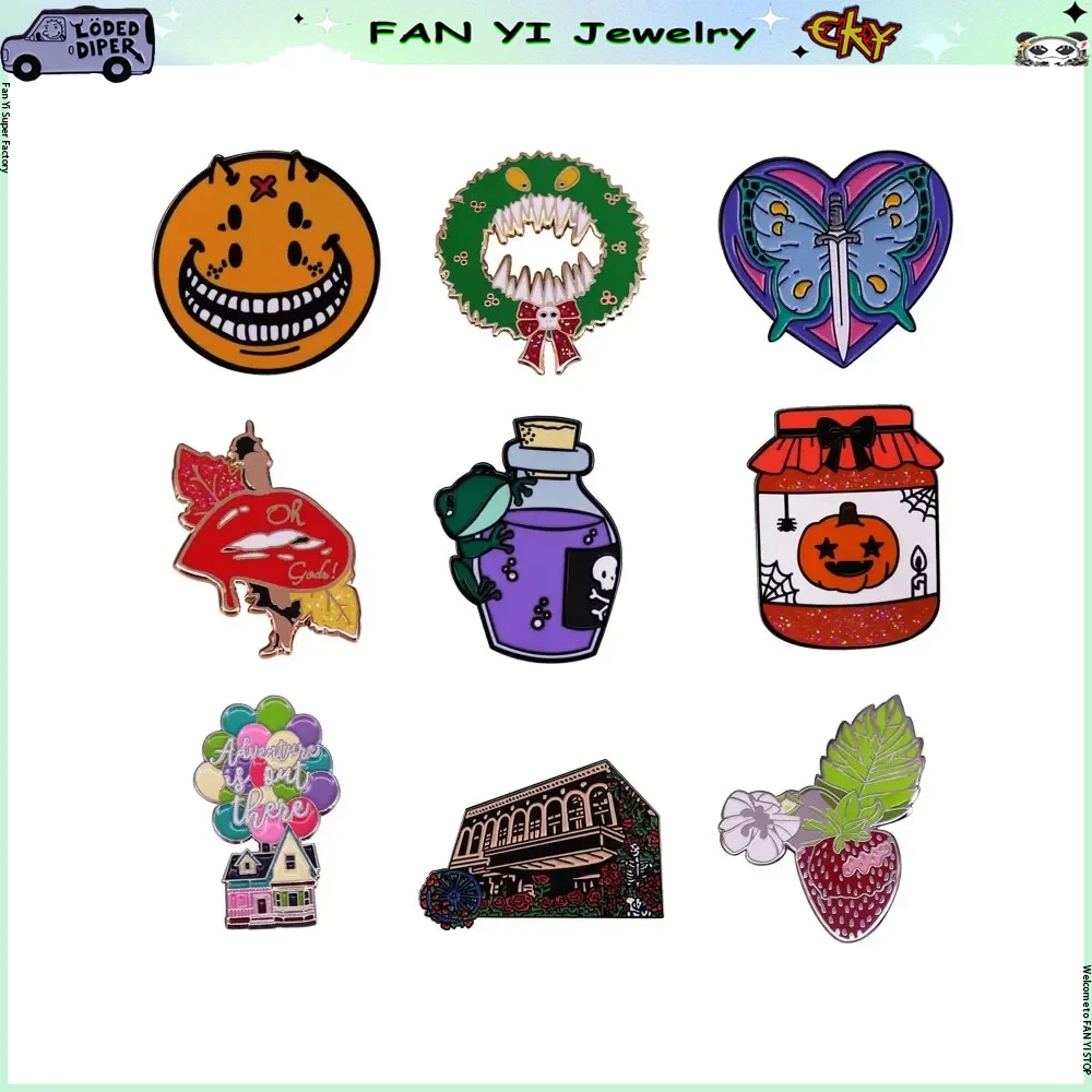 

Retro Delicacy Metal Enamel Pins Movies Game Lapel Badge Denim Jacket Backpack Brooch Decoration Given Friends And Fans Gifts