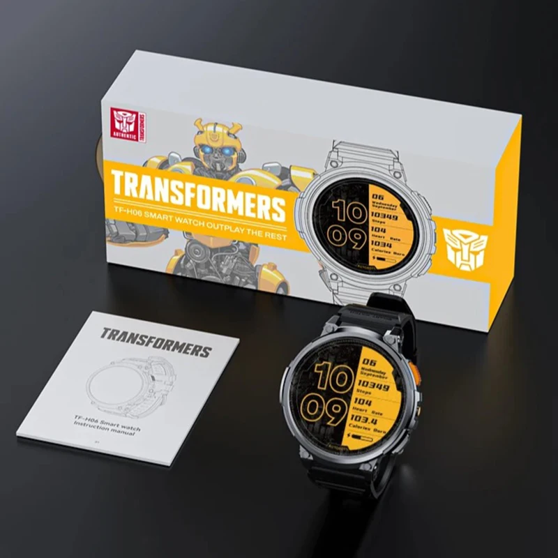 

TRANSFORMERS TF-H06 HD Super Large Screen Smartwatch 300mah IP68 Health Monitoring HD Call Music Sports Smartwatch for men