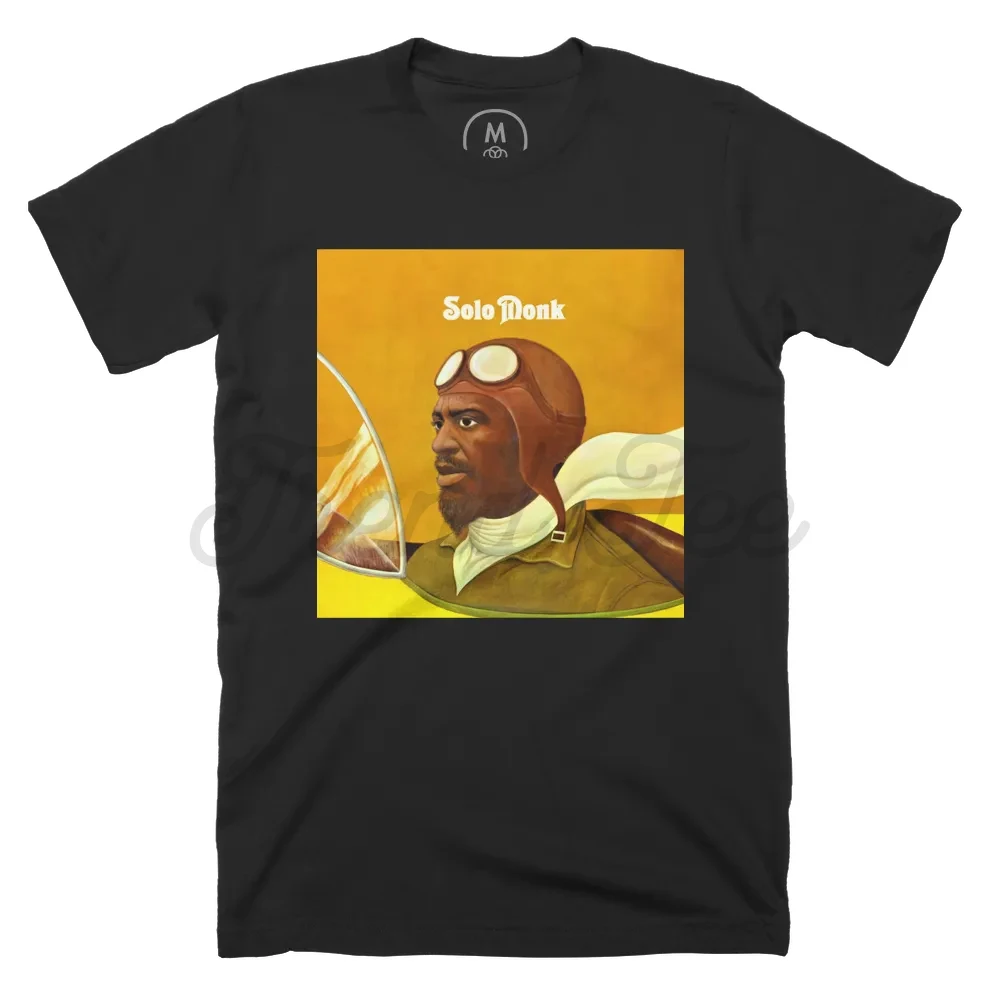 

Men's T-Shirt Thelonious Monk-Solo Monk Cotton O-Neck Printed Graphic Tee Regular Fit Short Sleeve Tops