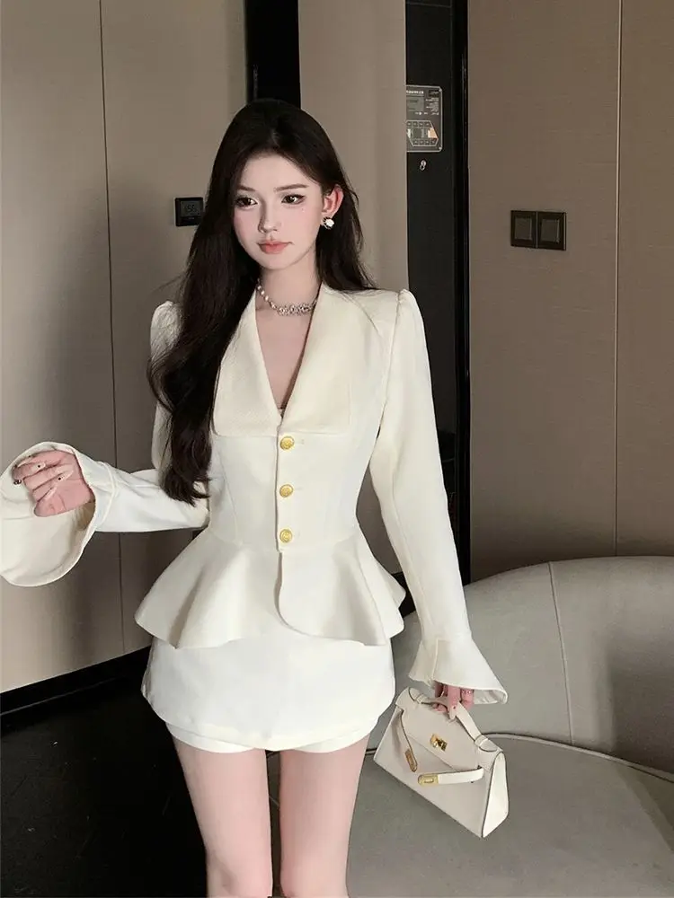 2024 Women\'s Spring and Autumn Elegance High End French Style Fragrance Style Suit Coat Half Length Short Skirt Pants Celebrity