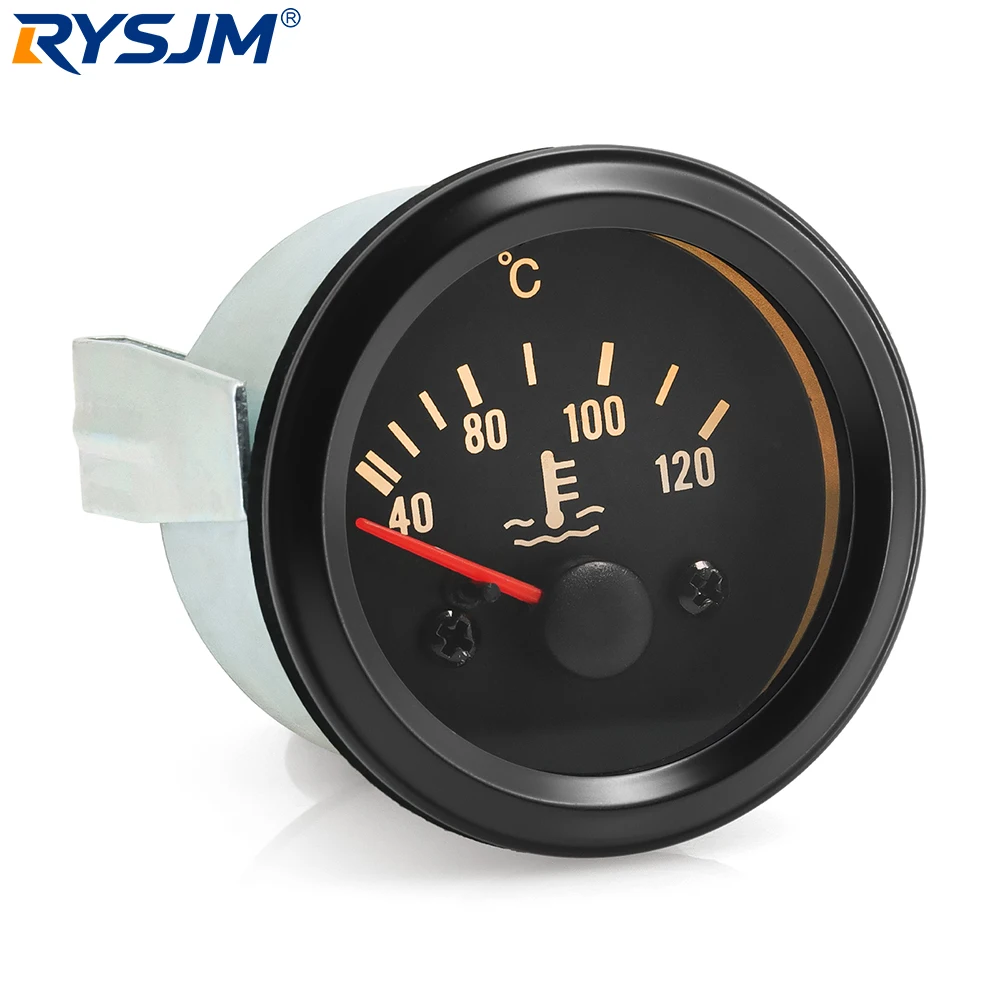 52mm Pointer Water Temperature Gauge 40‑120℃ Water Temp Meter Indicator Car Meter For Diesel Engine Vehicle DC24V