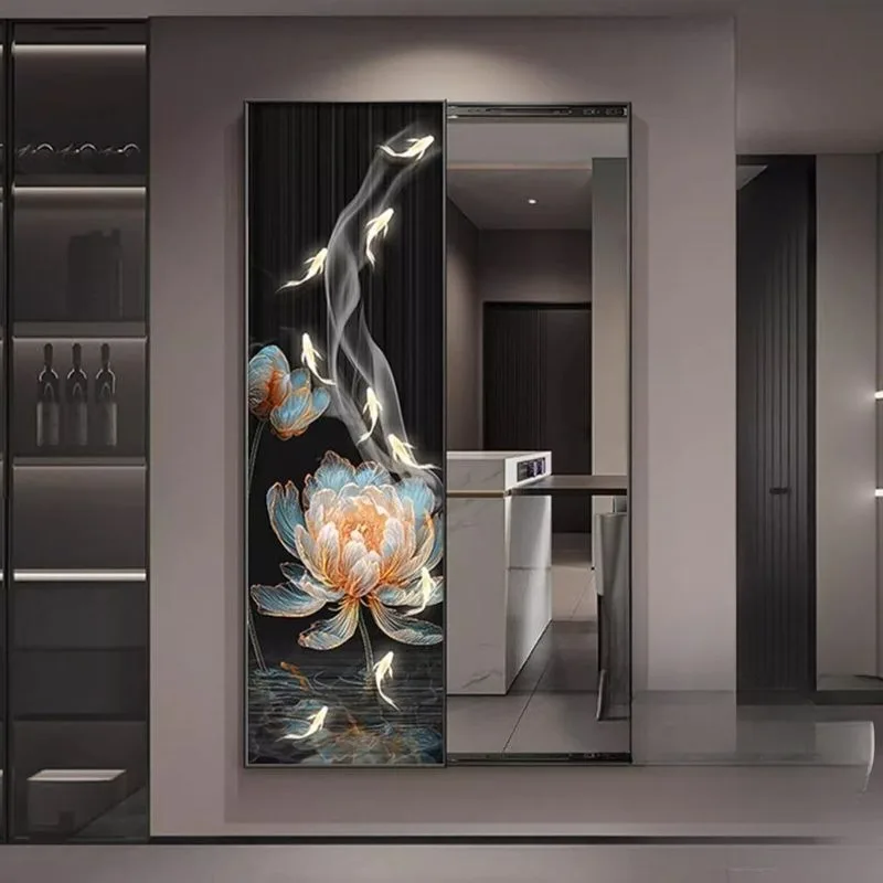 Preto legal espelho criativo dormitório design organizador espelho retângulo banheiro decorativo móveis para casa decoração