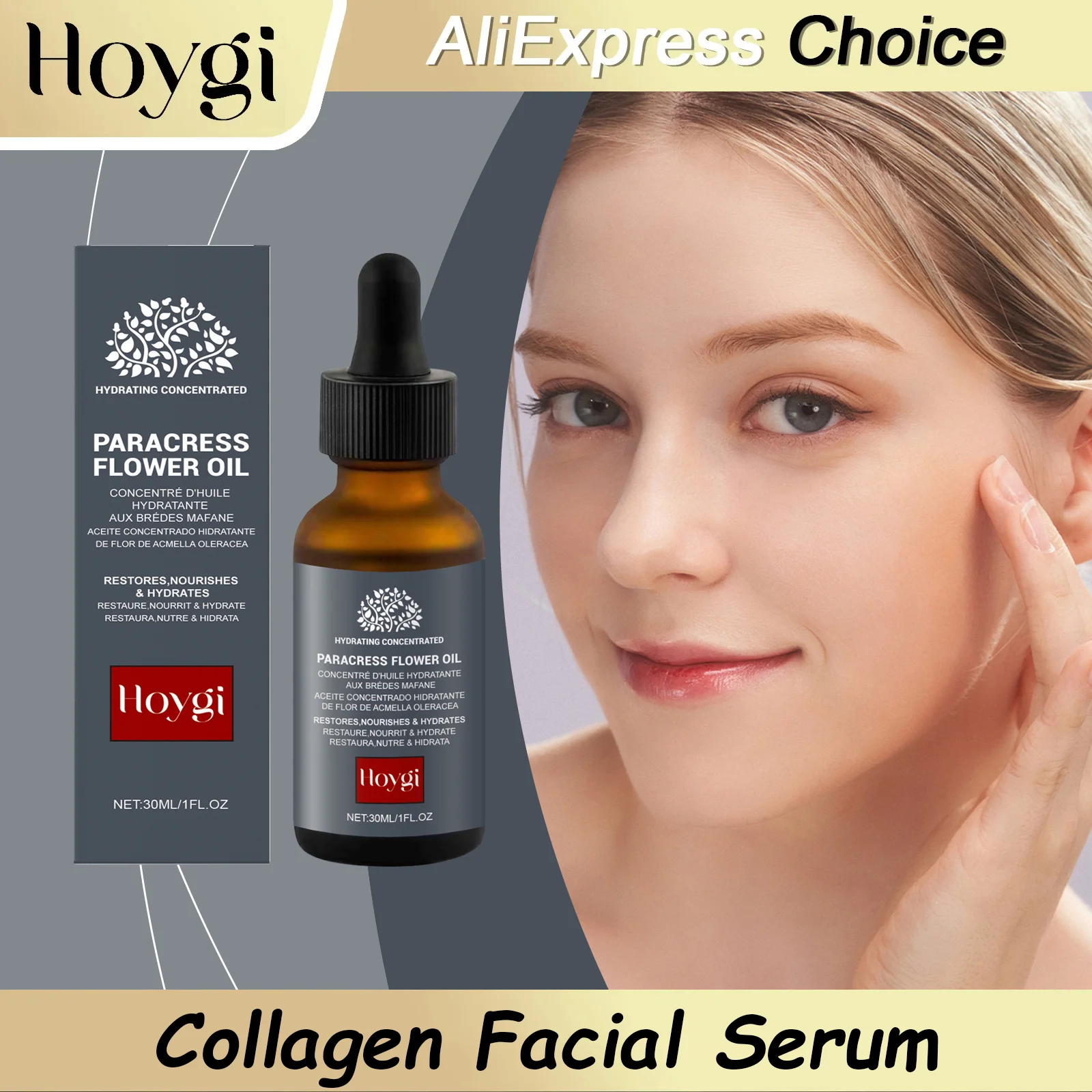 

Коллагеновая эссенция для лица HOYGI: отбеливание, лифтинг, укрепление, увлажнение, против морщин, сыворотка для лица, уменьшение мелких морщин, крем для ухода за кожей, 30 мл