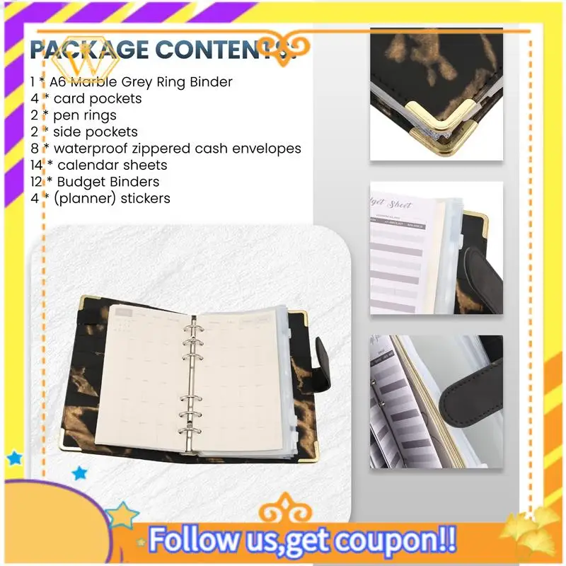 Latest-Budget Binder Money Saving Wallet For Cash Stuffing Money Organiser Binder Budget Book Planner Binder With Labelsticker