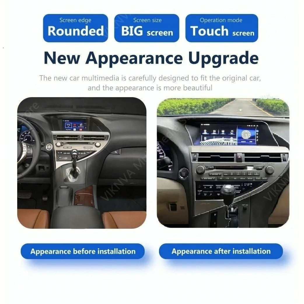 For Lexus RX RX270 RX350 RX450H Android 8GB+256GB Car Multimedia Player Auto Radio Head unit Car Stereo GPS Navigation Headunit