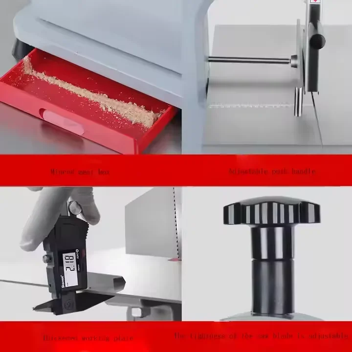 New Sanying Industrial Electric Bone Saw Cutting Machine 220V Automatic Portable Fresh Frozen Meat Stainless Steel Blade 1 Year
