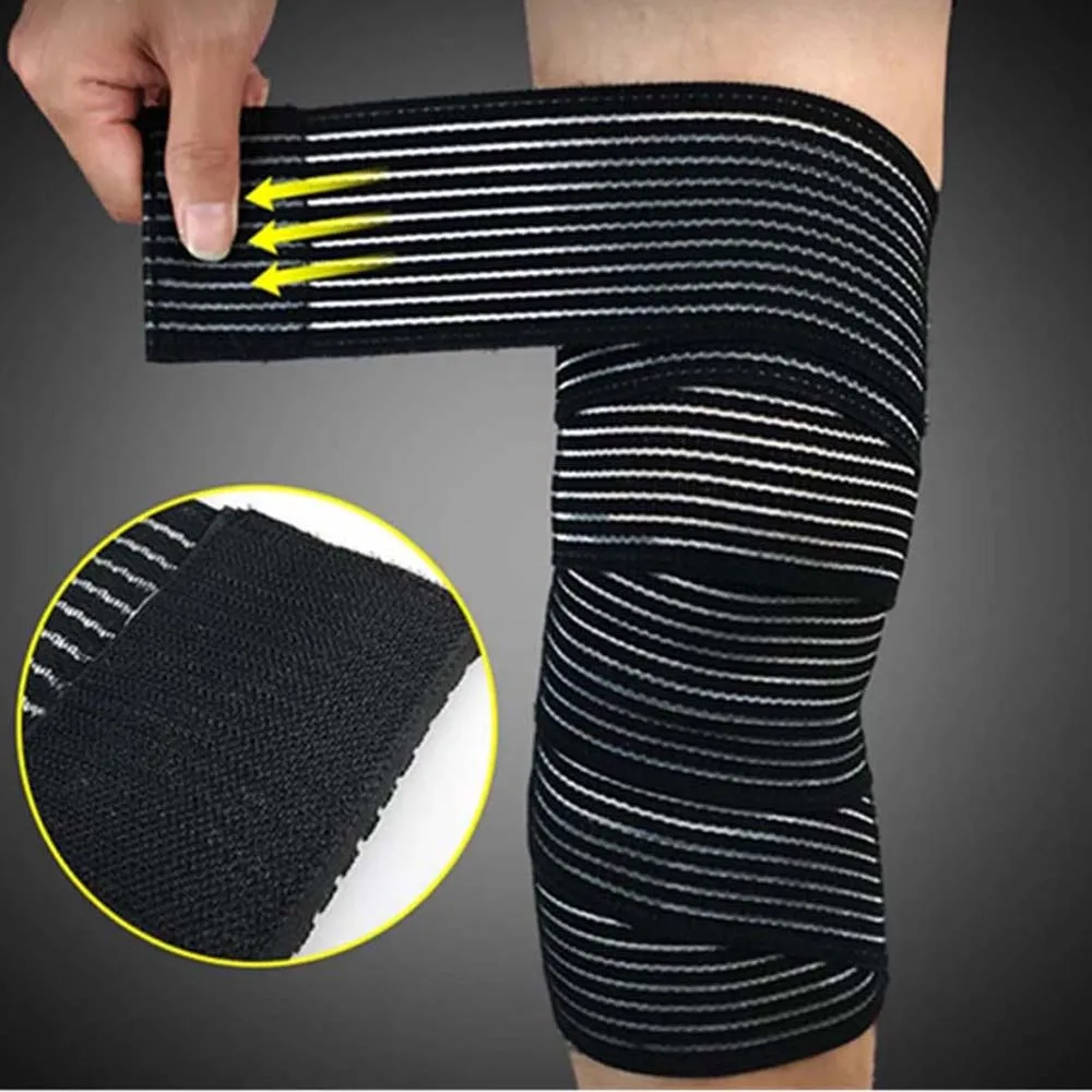 1PC 40~180cm High Elasticity Compression Bandage Sports Kinesiology Tape for Ankle Wrist Knee Calf Thigh Wraps Support Protector