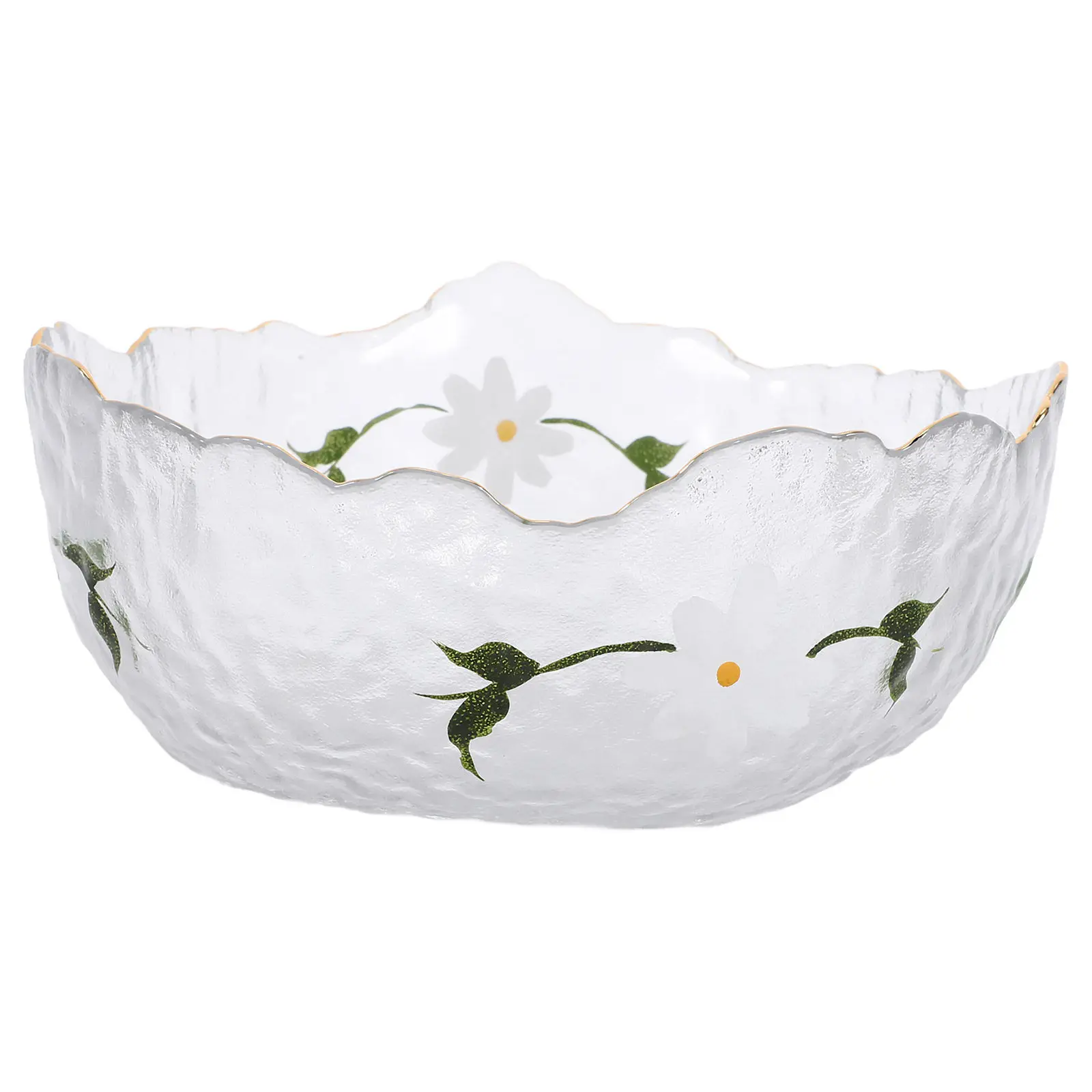 

Декоративная салатница из кованого стекла с узором «Маргаритка», многофункциональный контейнер премиум-класса для хранения фруктов, десертов и закусок