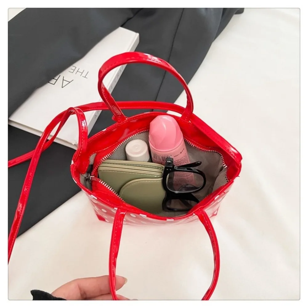 

Fashion Large Capacity Crossbody Bag Checkered Pattern Polka Dot Shoulder Bag Embroidery Bow Handbag Daily Casual