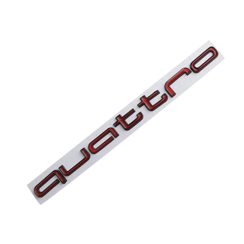 Car Trunk Badge Sticker for Audi Quattro Emblem S5 B8 S4 B6 A3 A5 A6 A4 A2 B4 B5 B2 B7 Q5 Q3 Q2 S3 S6 RS4 RS5 Rear Body Decal