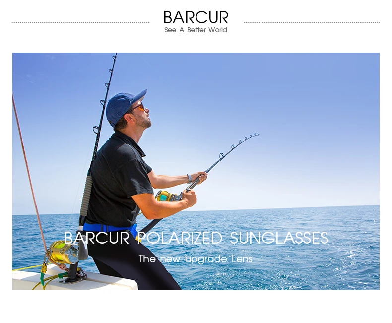 BARCUR Klassische polarisierte Sonnenbrille für Männer und Frauen, unverzichtbar für Outdoor-Fahren, Business-Freizeit-Sonnenbrillen – Detail 4