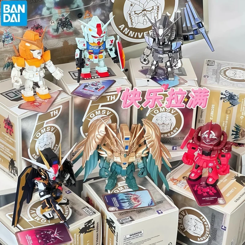 

Новая оригинальная Bandai Qmsv Mini, коллекция 5-го годовщины, слепая коробка, бесплатный робот Zaku, крутые подарки-сюрпризы, праздничные игрушки