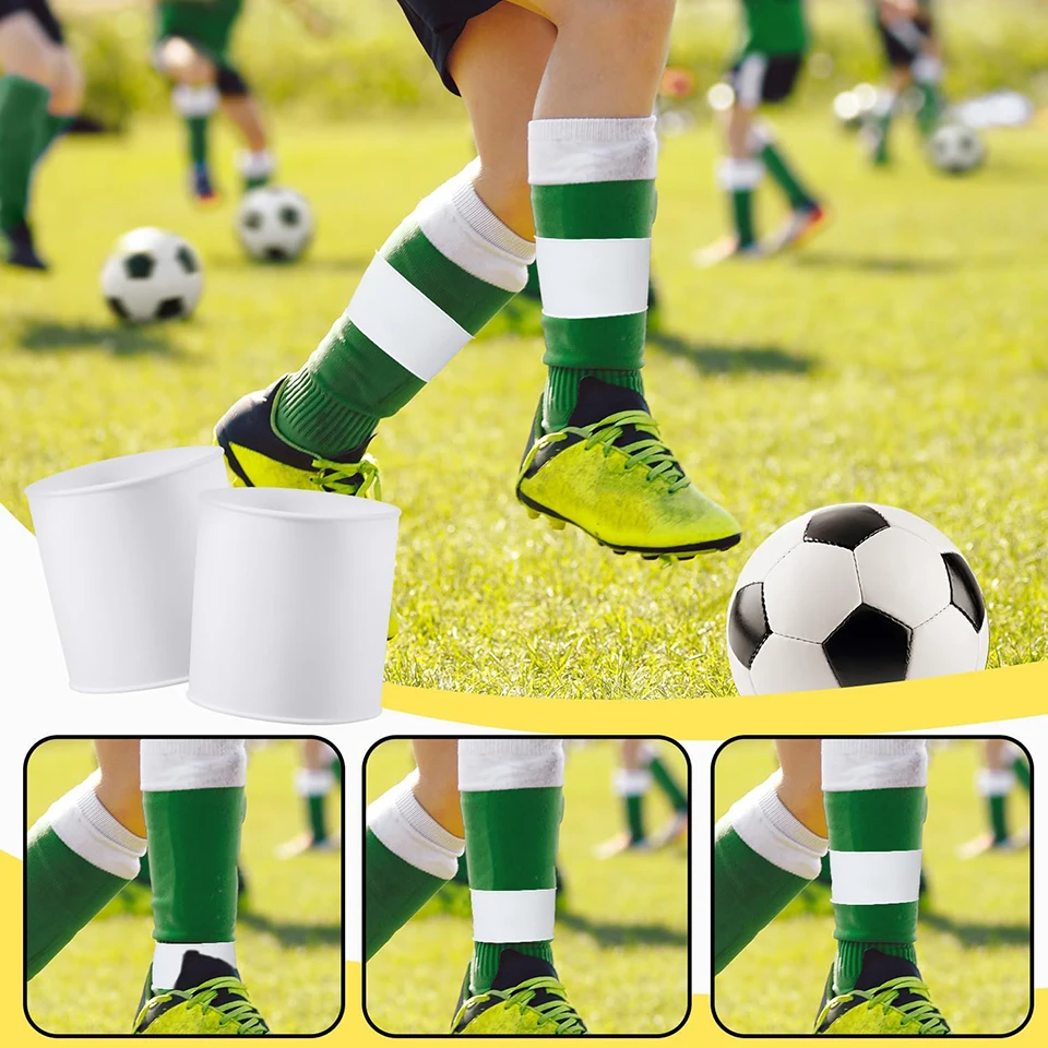 Loogdeel 2Pcs Soccer Shin Guard Fixed Bandage Tape Adjustable Elastic Shinguard Fixing Strap Football Leg Pad Silicone Strap