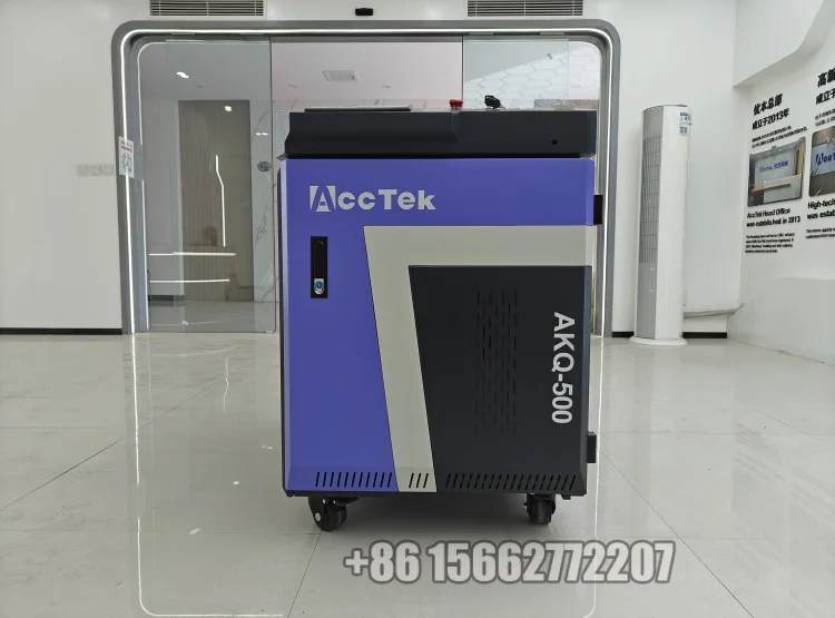 เครื่องกําจัดสนิมเลเซอร์พัลส์ 500W ที่มีประสิทธิภาพ แผ่นโลหะผสม แผ่นเหล็ก เครื่องทําความสะอาดเลเซอร์พัลส์