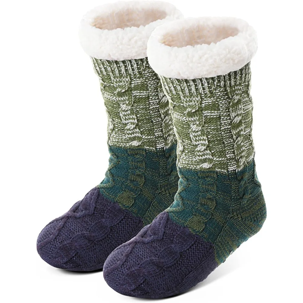 

Женские тапочки, нескользящие, пушистые, толстые, теплые, уютные, удобные, мягкие флисовые домашние носки с ручками