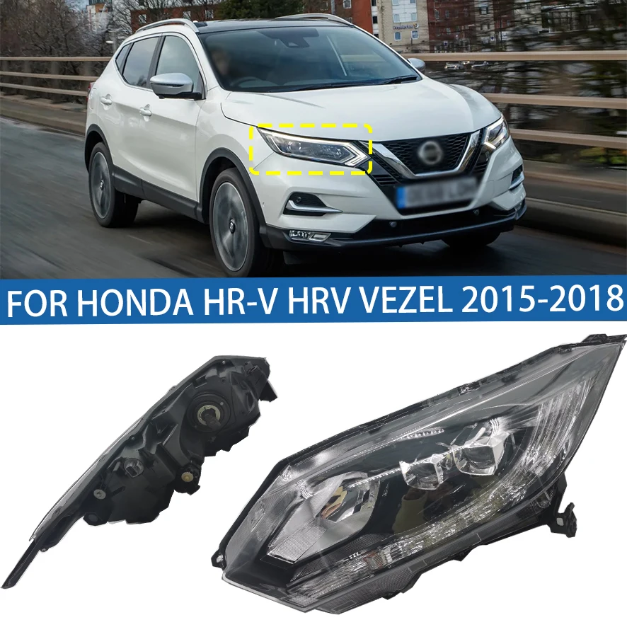

Для Honda HR-V HRV Vezel 2015 2016 2017 2018, передний бампер, светодиодный головной фонарь, фара дальнего света, указатель поворота