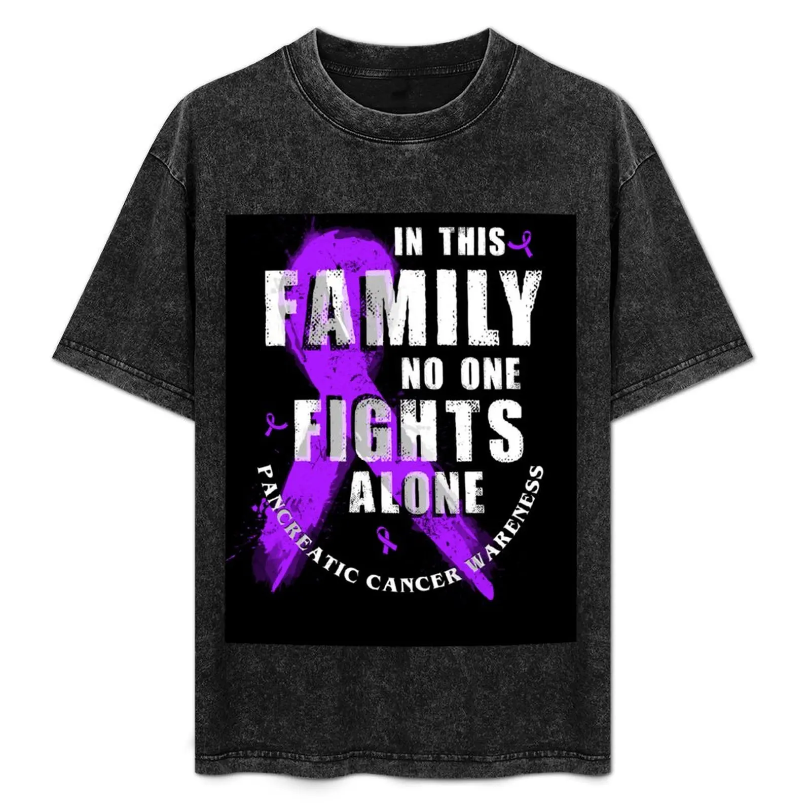

In This Family No One Fights Alone Pancreatic Cancer T-Shirt Outdoor Sports Lightweight Tee