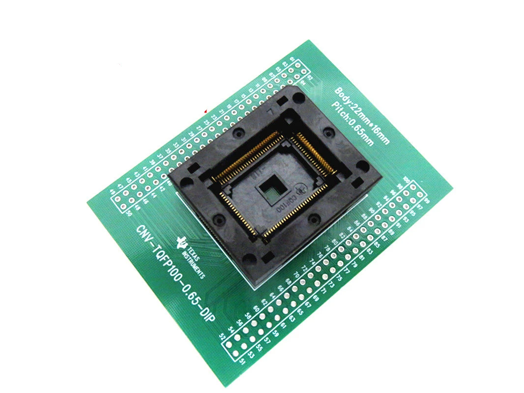 TQFP100/QFP100 test socket IC programming socket CQFP100-118L programming socket rectangular 100PIN