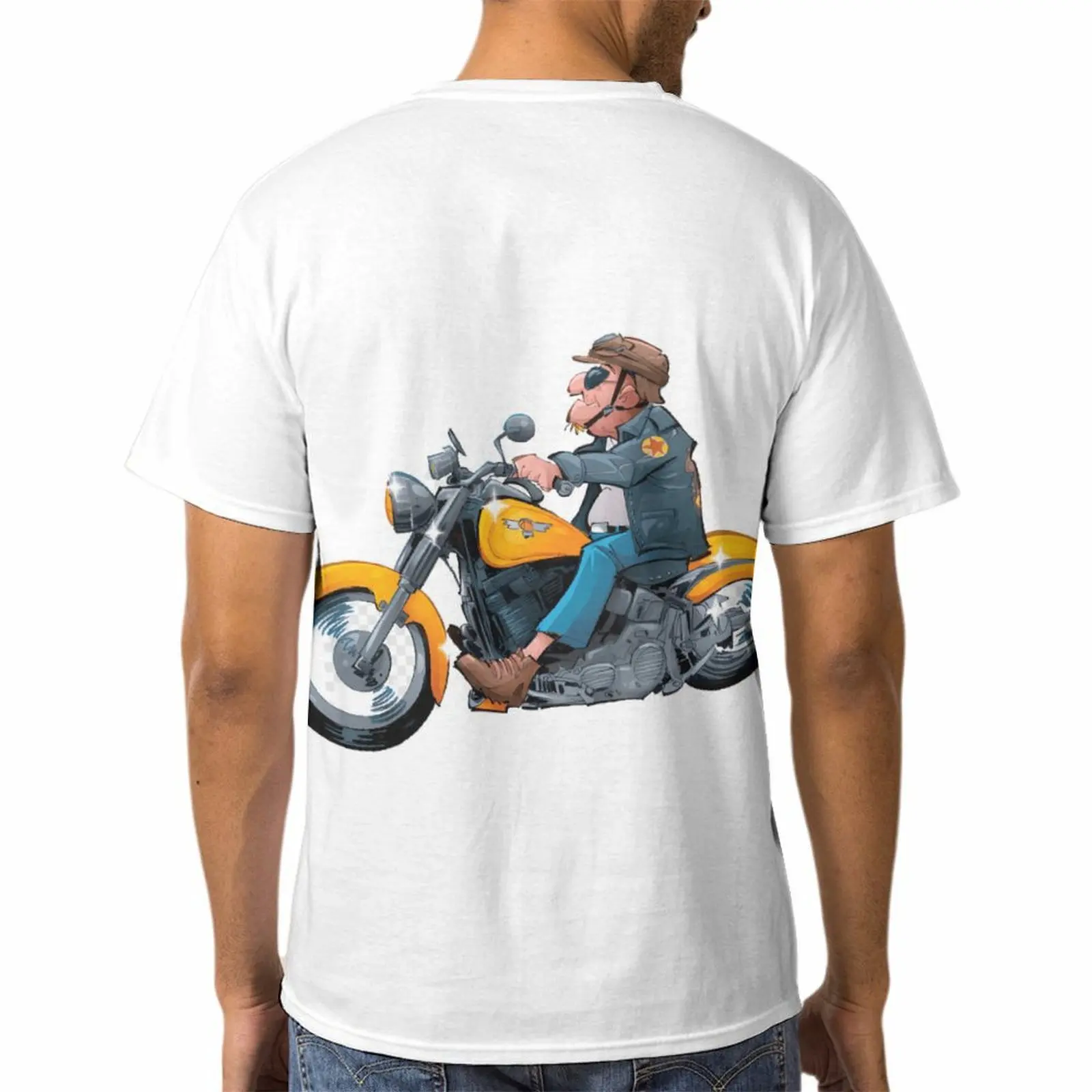 Vintage T-Shirt For Men 3D Skull Motorcycle Rider Print Short Sleeve Tops Summer Casual T Shirt Oversized Tee Shirt Men Clothing