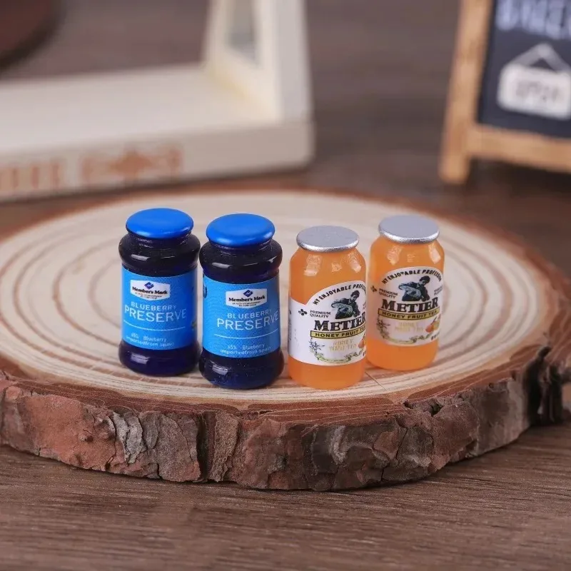 10 Stück Mini Simulierte Fruchtsaucen-Dosen Bastelzubehör zur Dekoration