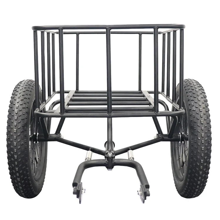 Ruihe Y4 2 Wheel Cargo Trailer for Fat Electric Bike Cargo Trailer Compatible for 20-26 Inch Ebike e bike 28 inch Cargo Trailer