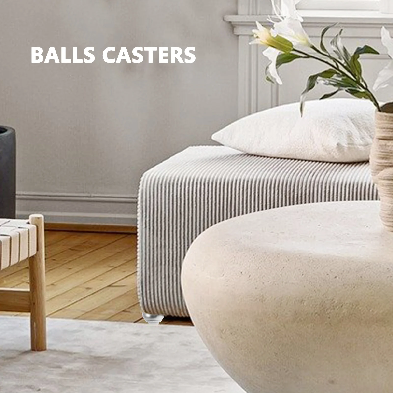 10Pcs Ball Bearing Rollers Heavy Duty Nylon Ball 16mm Galvanized Iron Load Bearing Casters Furniture Universal Transfer Bearings