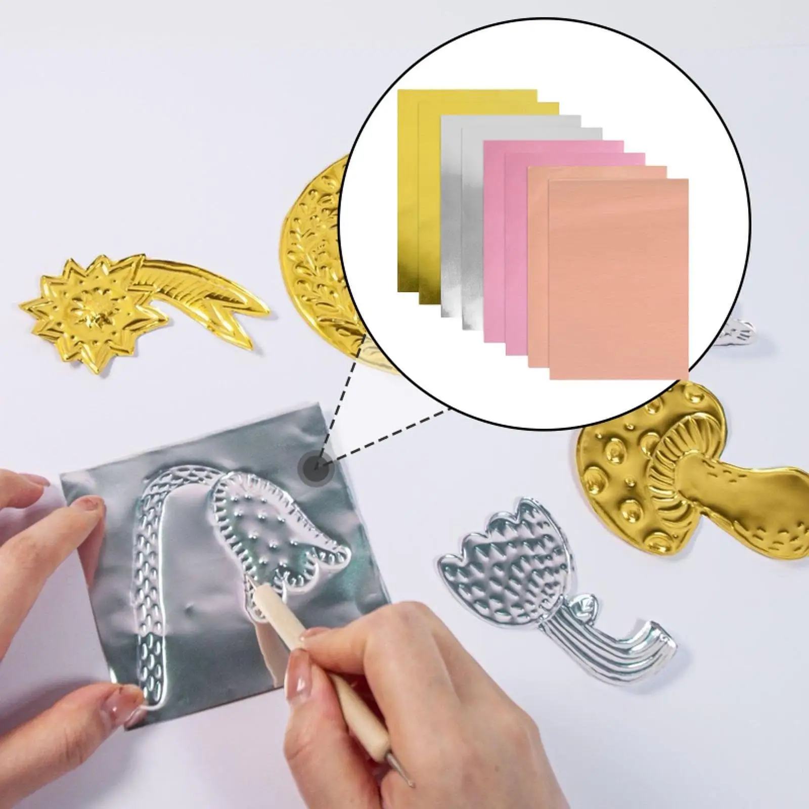 8Pcs Metallic Cards…