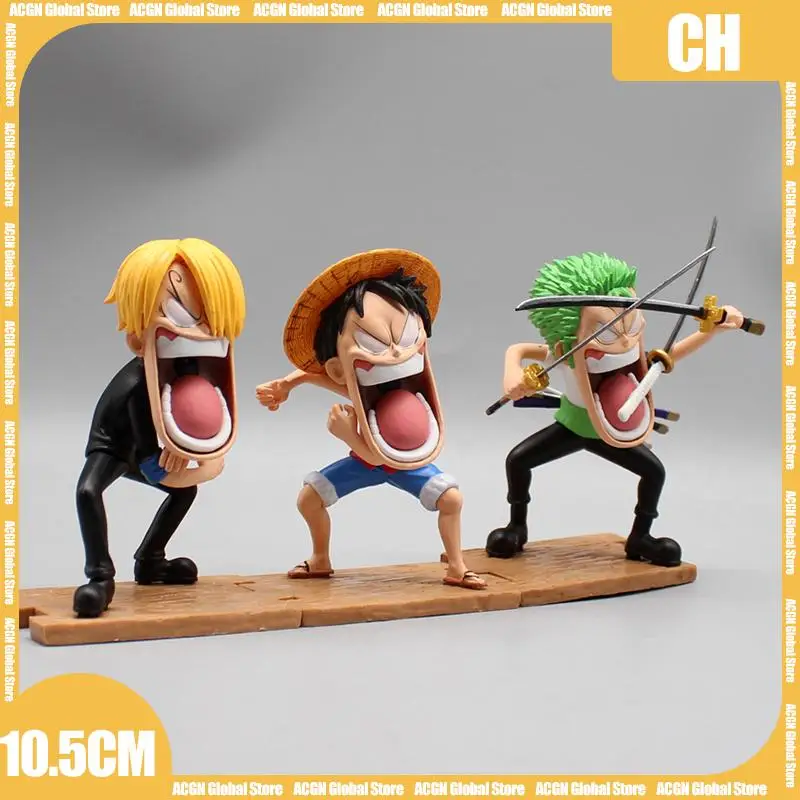 10.5CM One Piece Luffy Zoro Sanji Action Figures ALS Series Cute Model Statue PVC GK Collection Ornament Dolls Birthday Gift Toy