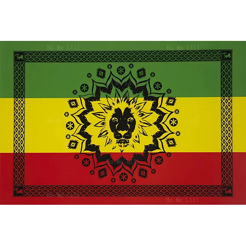 Rasta Rastafarian Black Judah Lion Head Green Yellow Red Bob Aesthetic Quick Drying Towel