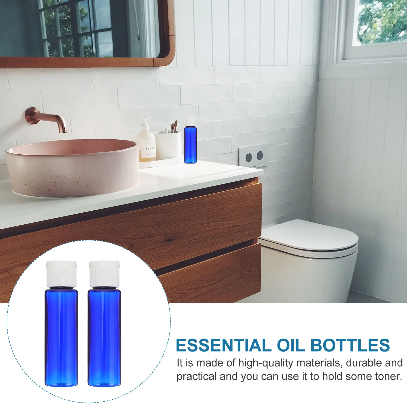 

20pcs 30ml Toner Bottles White Cap Refillable Reusable Dropper Hole Packaging Mini Liquid for Essential