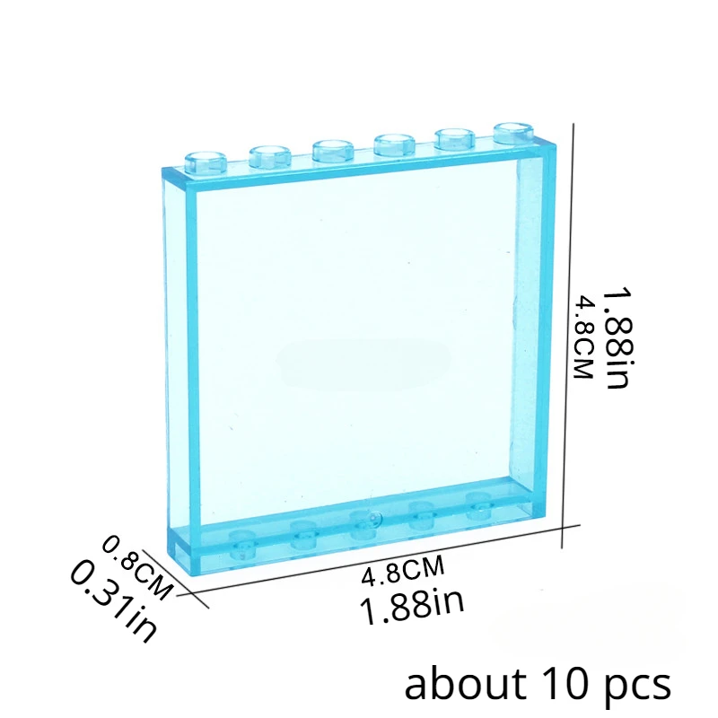 1x6x5 Window Glass Houses Wall Element 59349 Compatible Building Blocks Panel Assembles Accessories