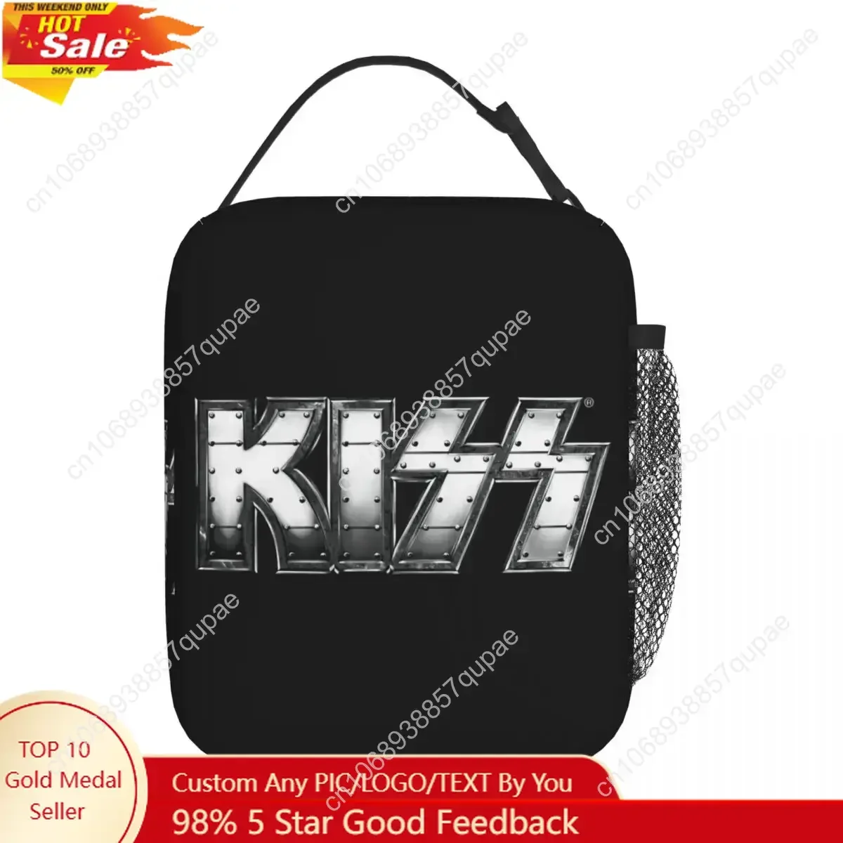 

Kiss Heavy Metal Insulated Lunch Bags Thermal Lunch Container Rock Brand Large Lunch Box Tote Girl Boy College Travel