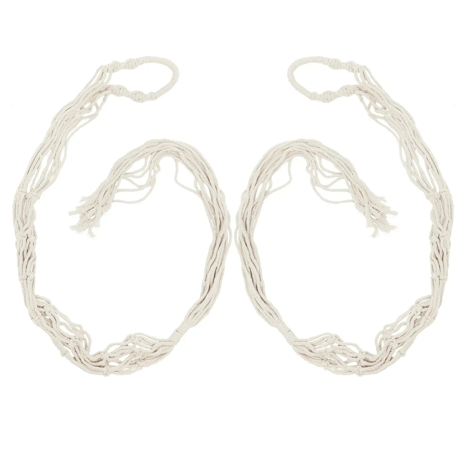 

2 Pcs Cotton Kitchen Vegetable Hanging Mesh Net Bags for Fruits Vegetables Garlic Ginger Breathable Reusable Storage Onions