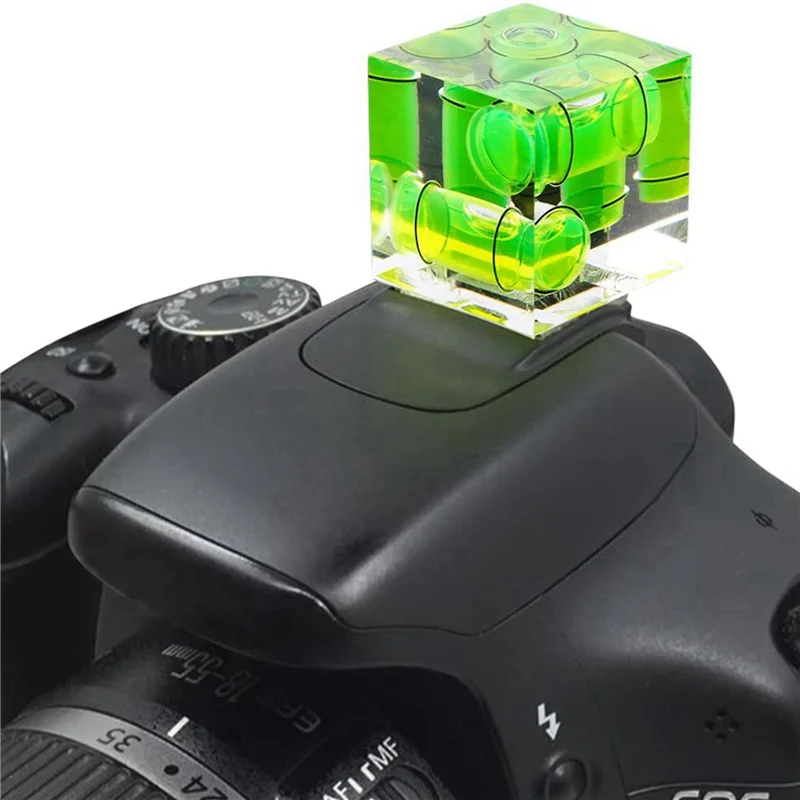 ABGI-Triple 3 Axis Hot Shoe Bubble Spirit Level Compatible For Canon Nikon Pentax DSLR Camera (6 Pack)