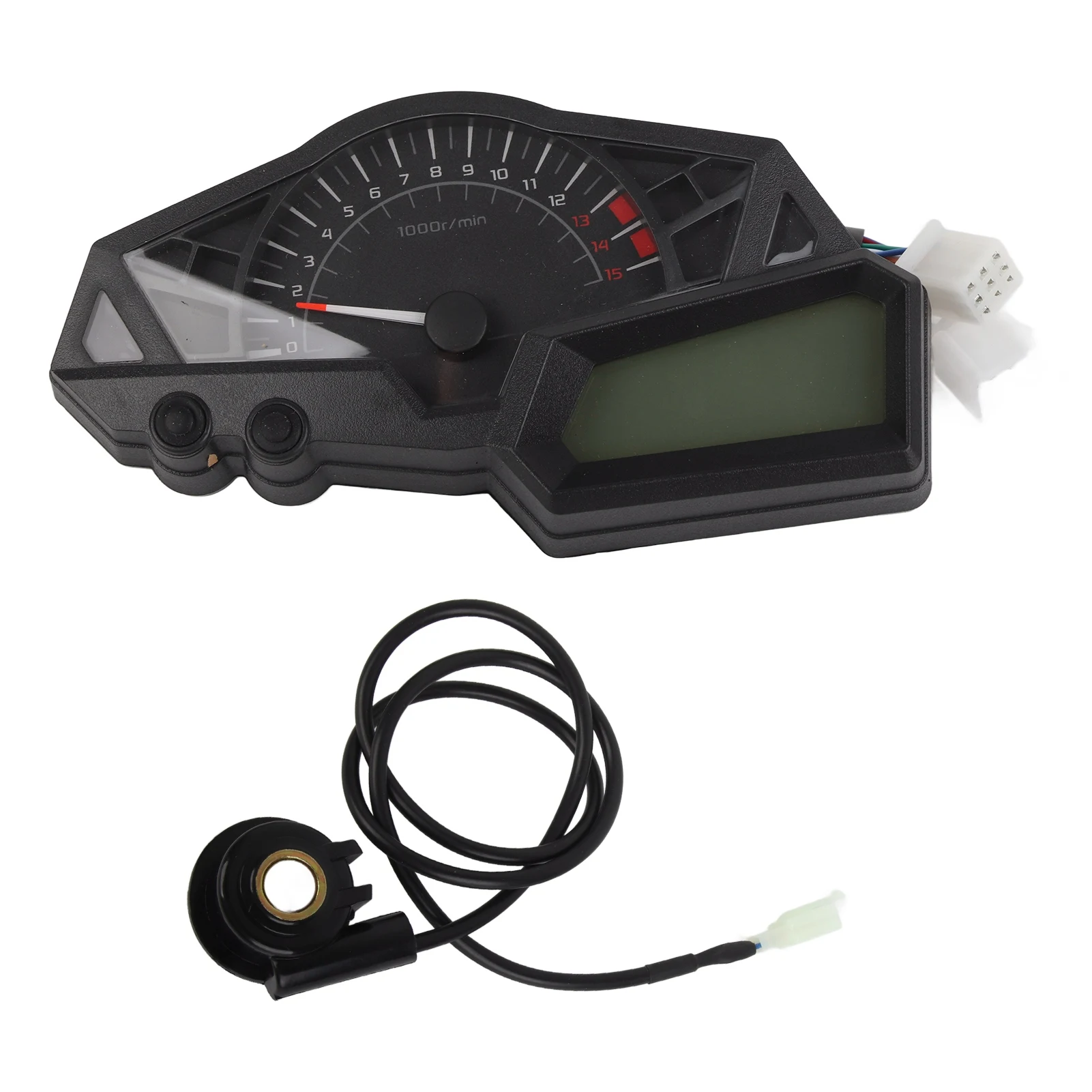 

Мотоциклетный ЖК-дисплей, одометр, скорость, датчик уровня топлива, 15000 об/мин, замена для мотоциклов Kawasaki Ninja 300, гоночные oem датчики