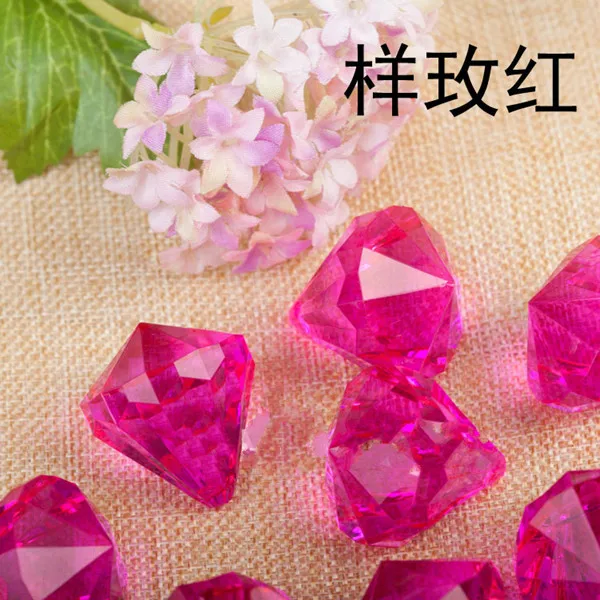 20pcs/Pack 25mm Hanging Pendant Diamond Chandelier Acrylic Crystal Beads Home Wedding Party DIY Decoration