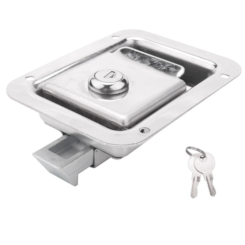 A42P-2Set Paddle Slam Latch ล็อค Key Travel Trailer ล็อค RV ประตู Latch Heavy Duty Flush Mount Handle Latch