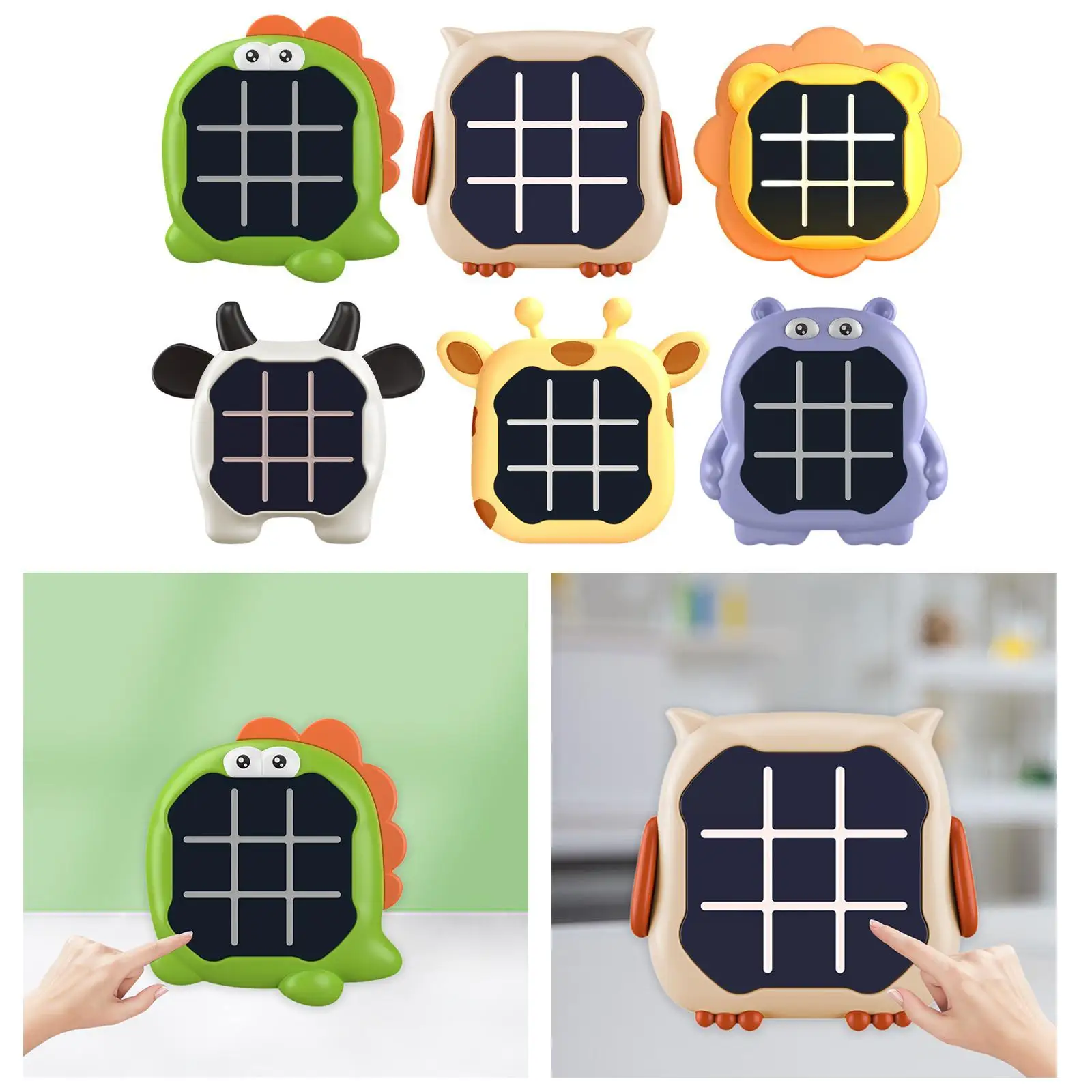 Multi Mode Puzzle Game Console Animal Theme Board Memory Game Travel Portable Children’s Toy for Family